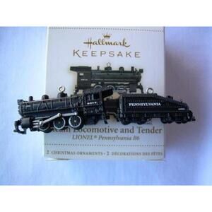 Christmas Hallmark Lionel Steam Locomotive &Tender Pennsylvania B6 MiniOrnaments